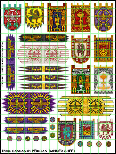 Sasanid Rug 15mm Sassanid Persian banners - Little Big Men Studios