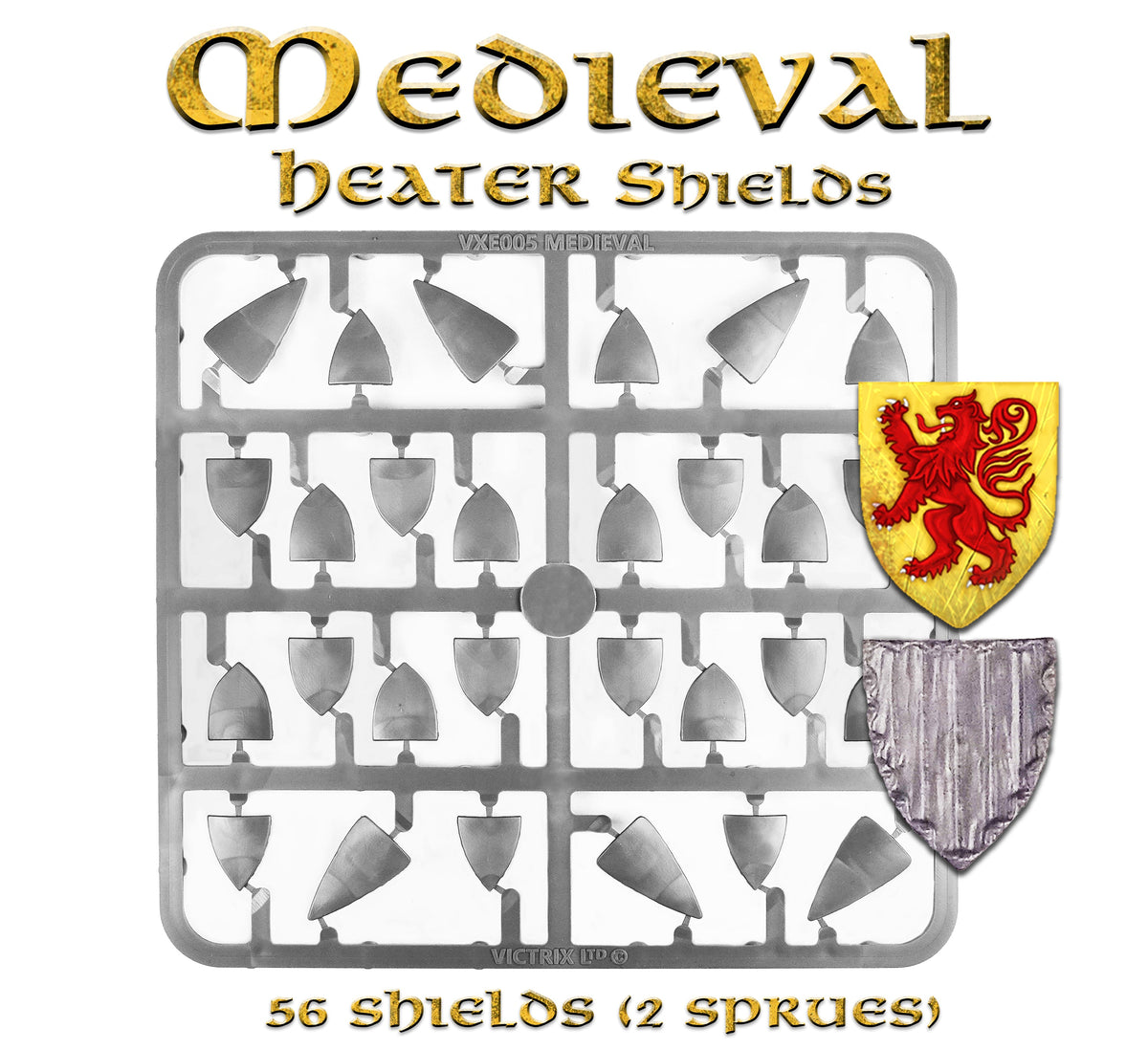 Medieval Heater Shields x 56